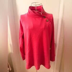 J. Crew Vibrant Pink Cowl Neck Sweater